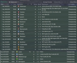 2014-15 Derby Championship Fixtures (first half)